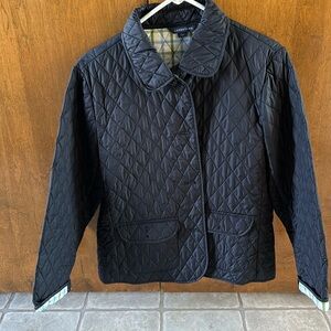 Lands End Black Quilted Light weight jacket